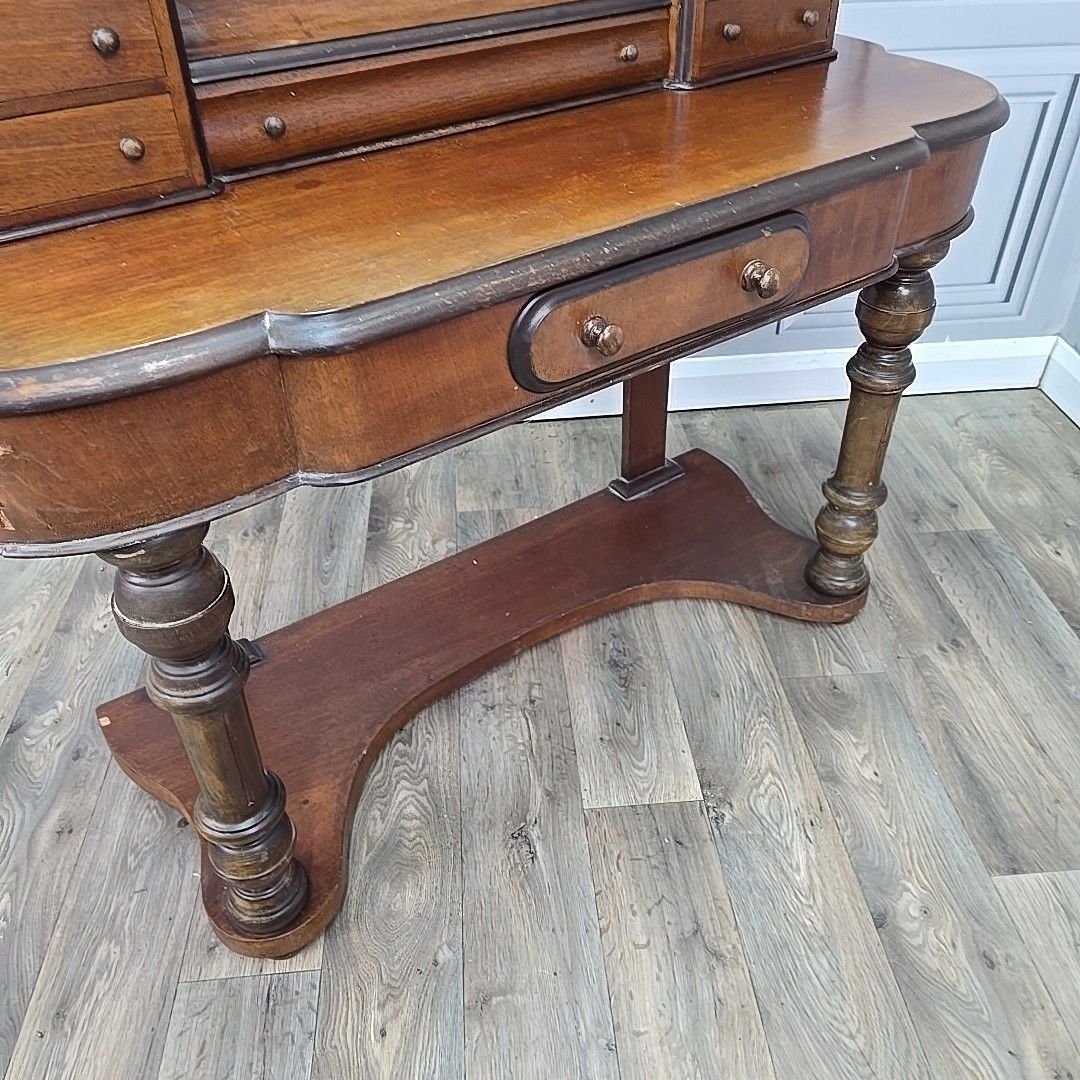 Antique Duchess Dressing Table Mahogany Vanity Mirror Victorian Vintage Bedroom photo furniture