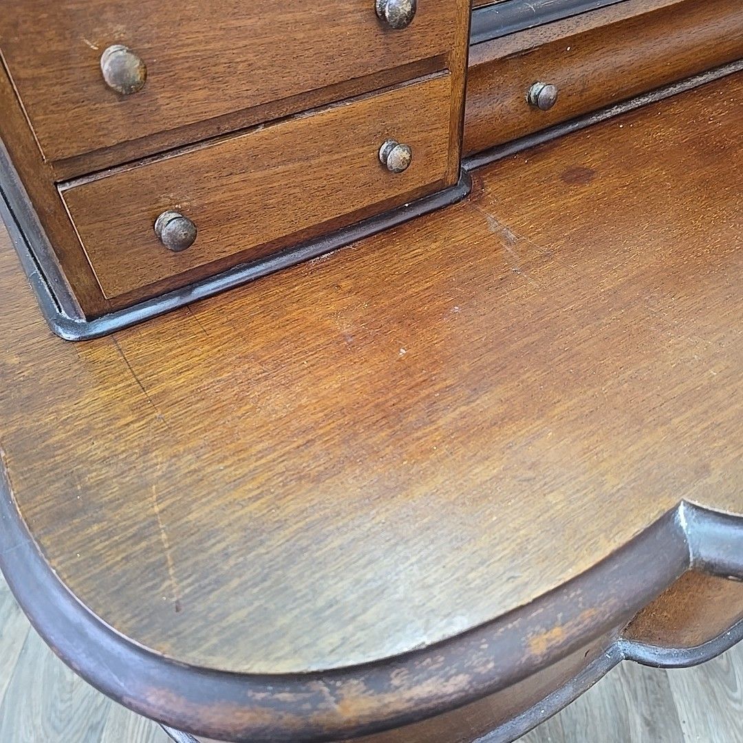 photo vinterior Antique Duchess Dressing Table Mahogany Vanity Mirror Victorian Vintage Bedroom