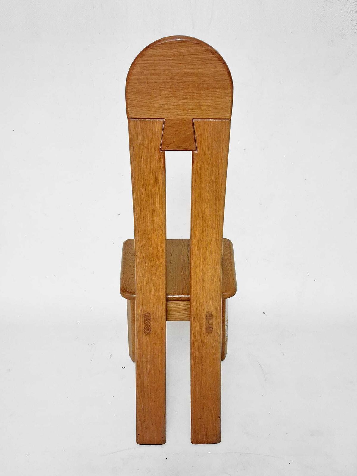 6 X De Puydt Rapsodie Oak Brutalist Dining Chair From The 1970s. photo vintage