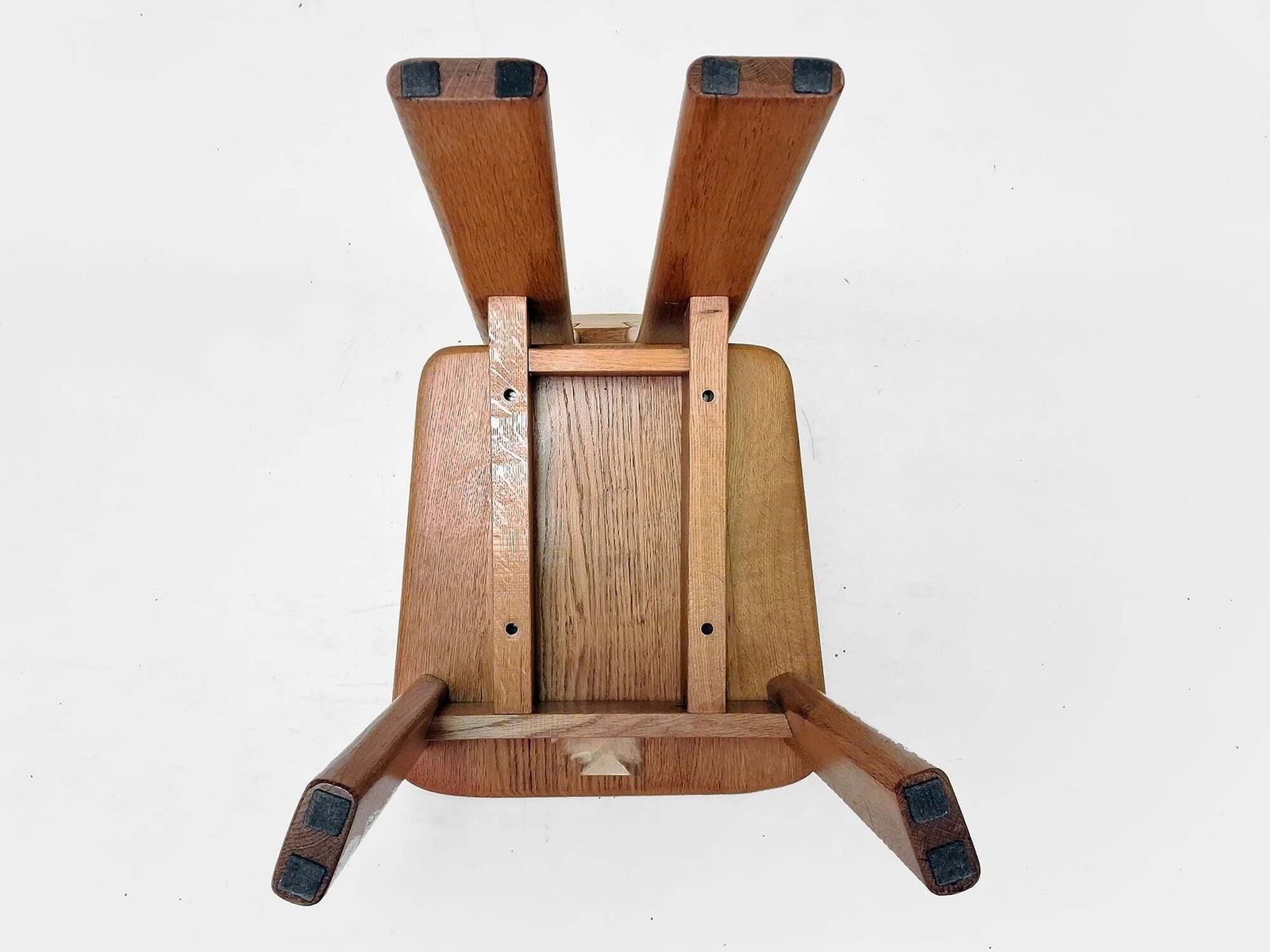 1906.0 6 X De Puydt Rapsodie Oak Brutalist Dining Chair From The 1970s. photo