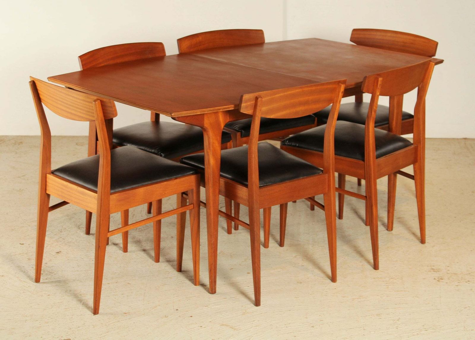 Mid Century Teak And Mahogany Dining Table And 6 Chairs By McIntosh, Circa 1960s