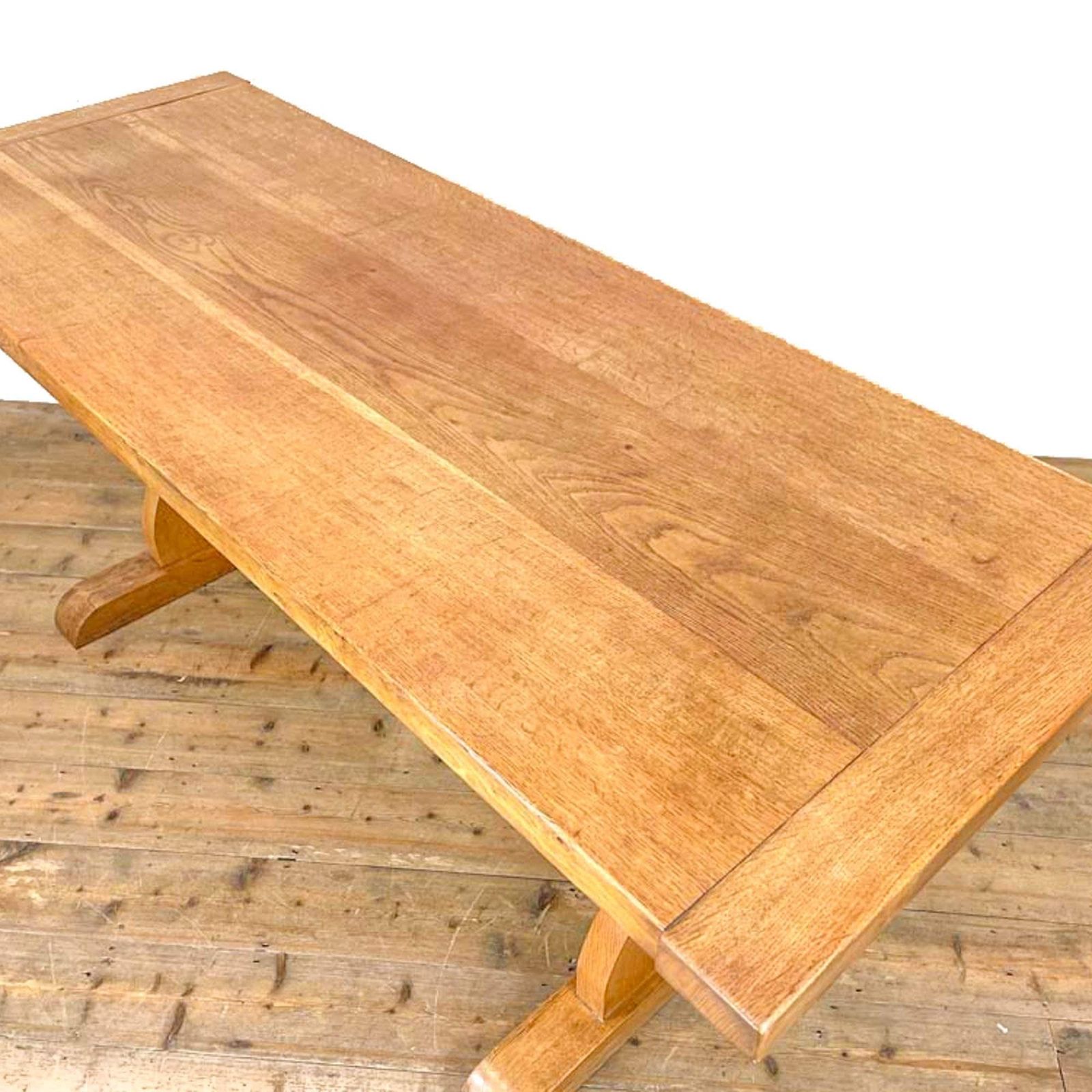 Early 20th Century Pale Oak Dining Table | Antique Furniture | Antique Kitchen Table | Antique Oak Table (M 2604) photo vintage