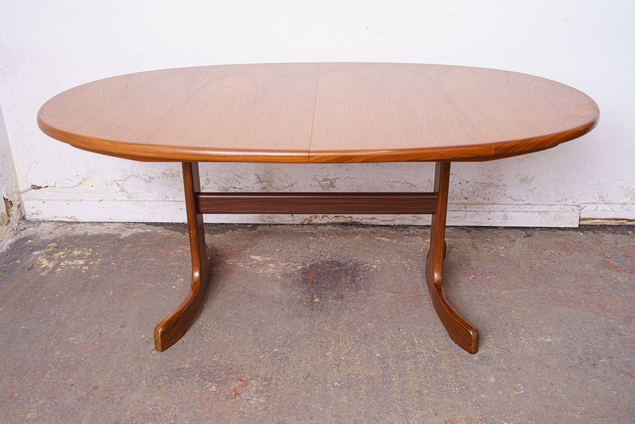 Furniture G Plan Mid Century Teak Extending Dining Table With 6 Newly Upholstered Chairs photo