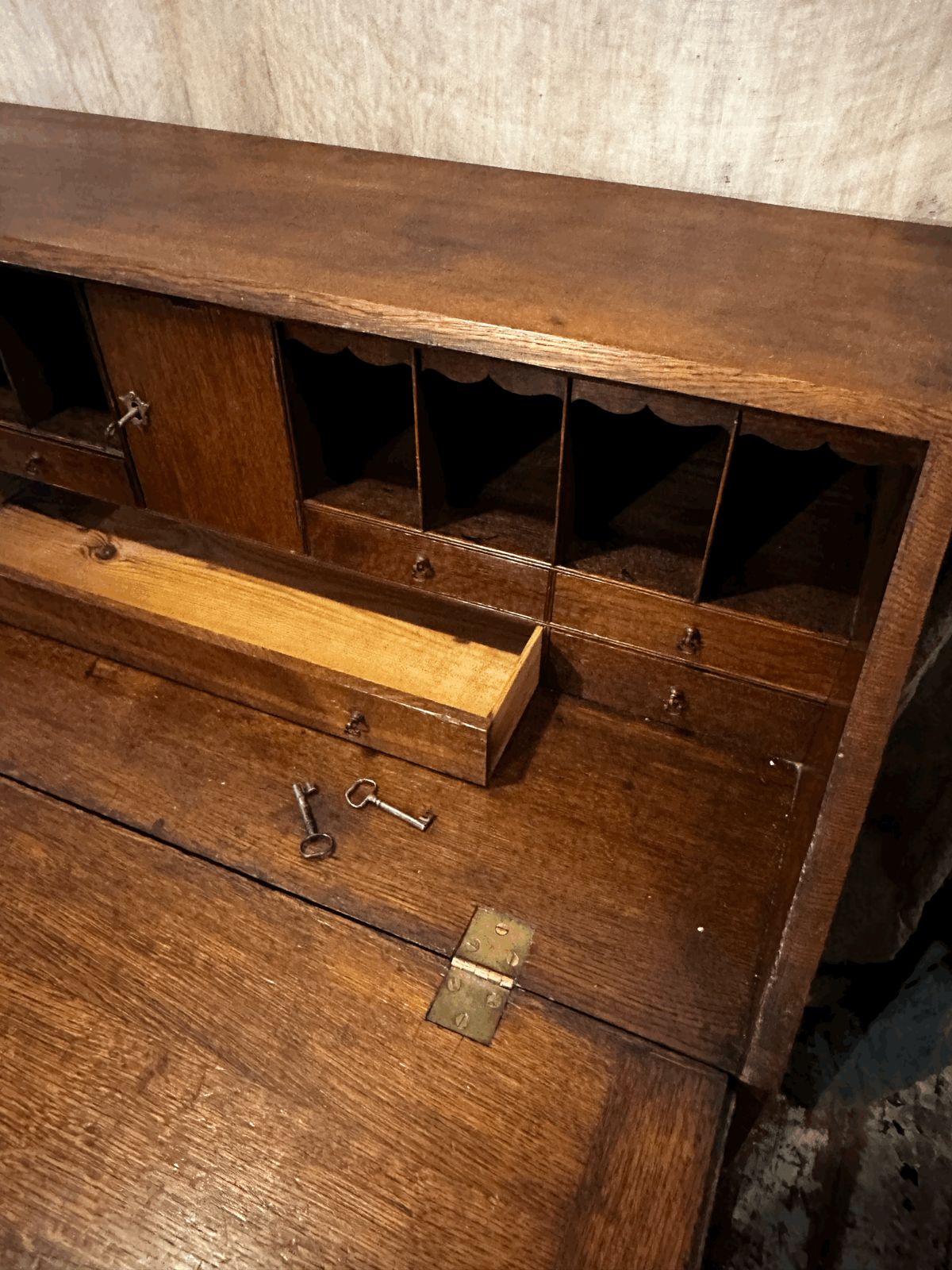 English Oak Georgian Bureau C1820 photo furniture