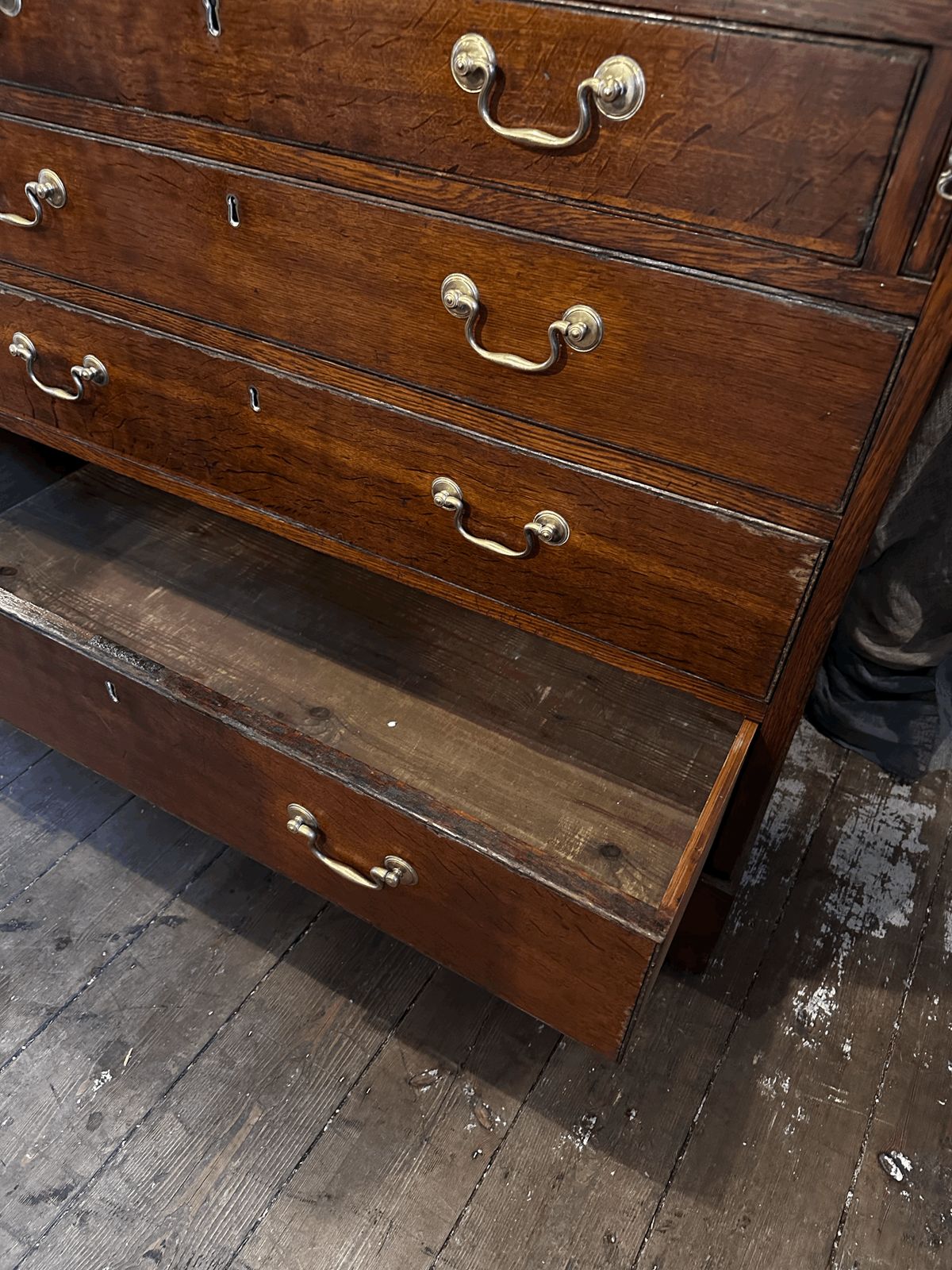 English Oak Georgian Bureau C1820 photo Furniture