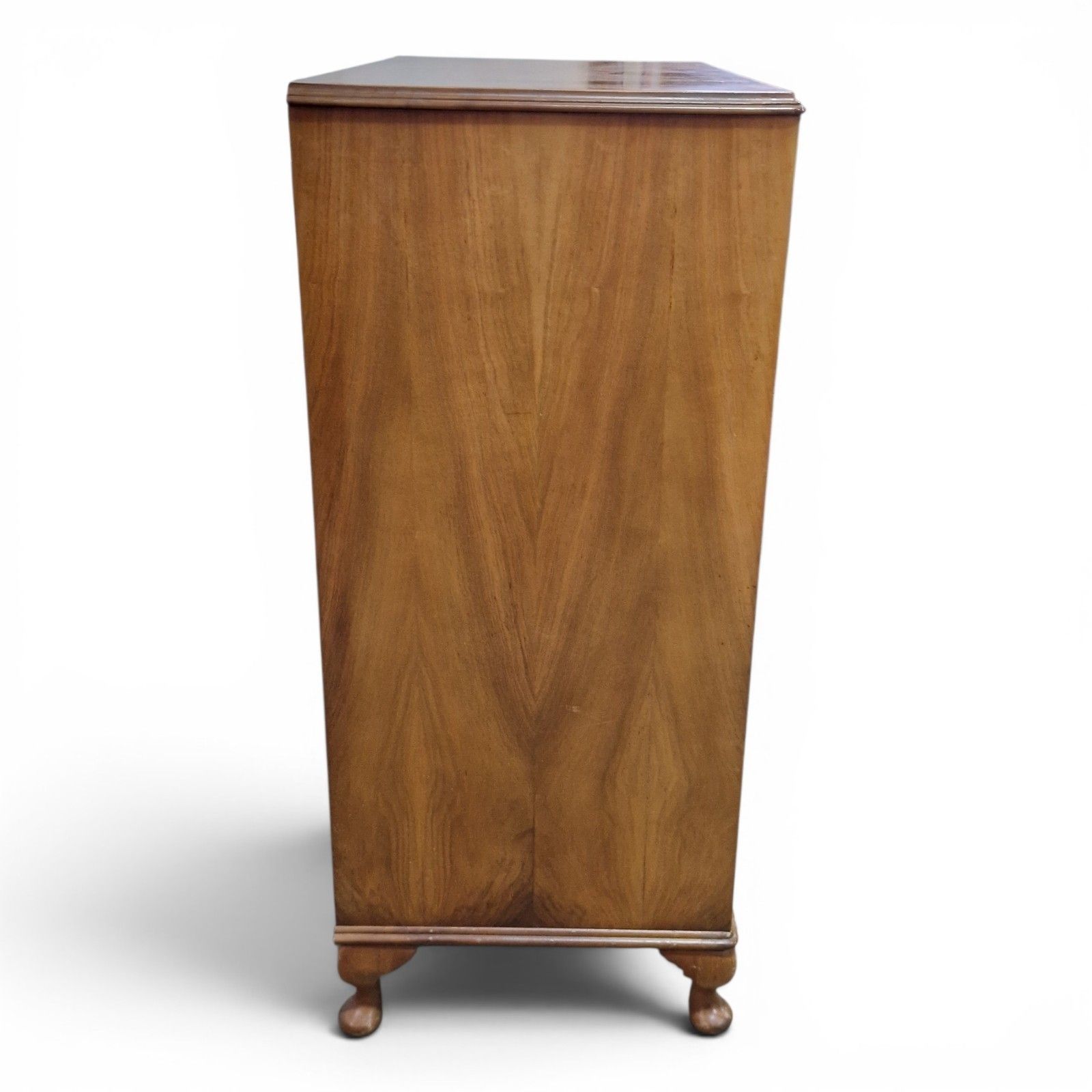 250.0 Vintage Chest Of Drawers Cabriole Legs 5 Drawer Bedroom Tallboy Queen Anne Style photo