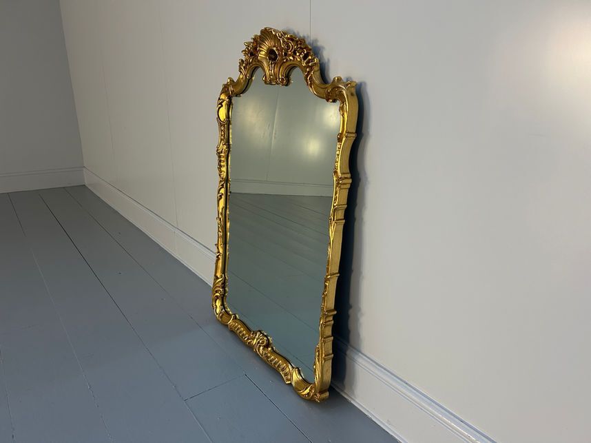 Asnaghi Carved Wood Gilt Wall Mirror photo for sale
