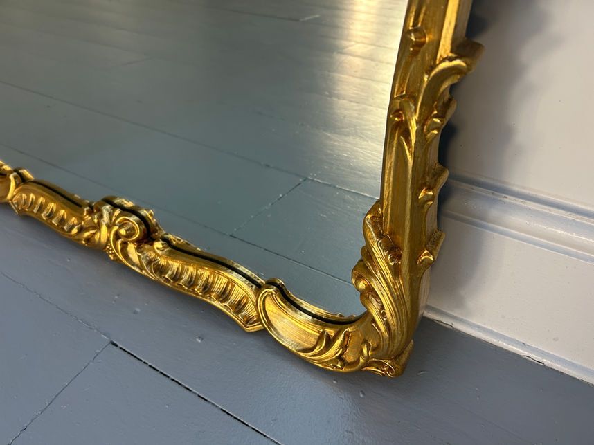 Asnaghi Carved Wood Gilt Wall Mirror photo vintage