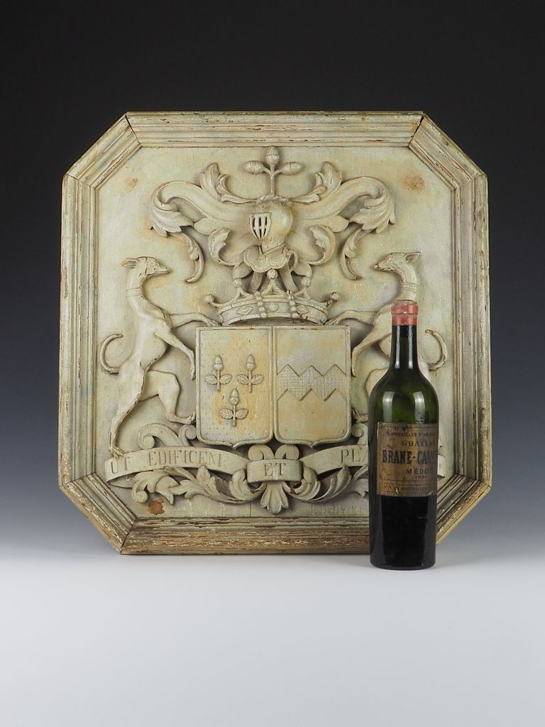 Exquisite Hand Carved Coat Of Arms C.1850 Signed photo Art