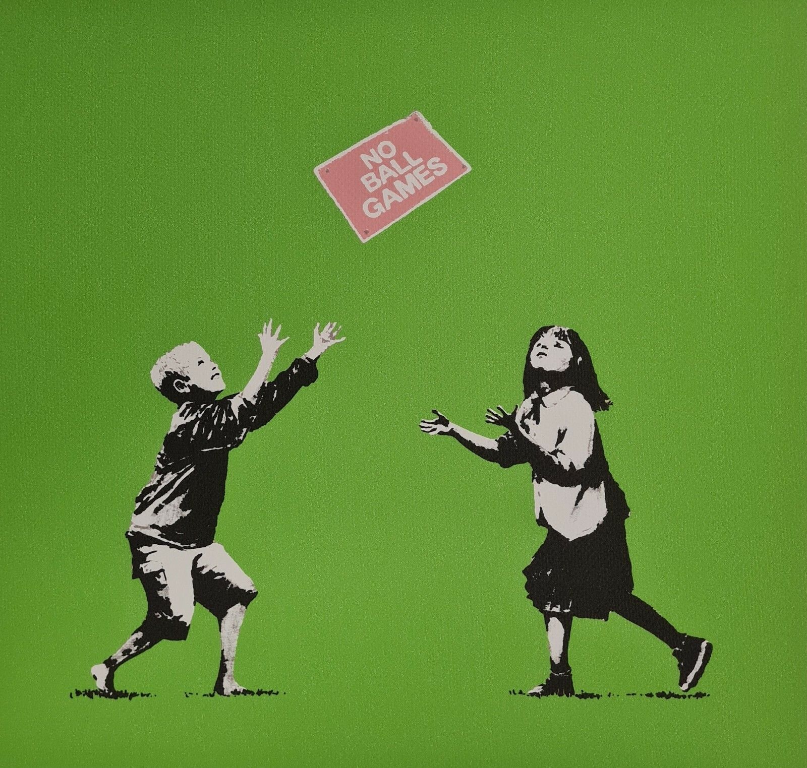 Banksy * No Juegos De Pelota * 50x35 Cm * Litografía * Limitada # 48/60 photo furniture