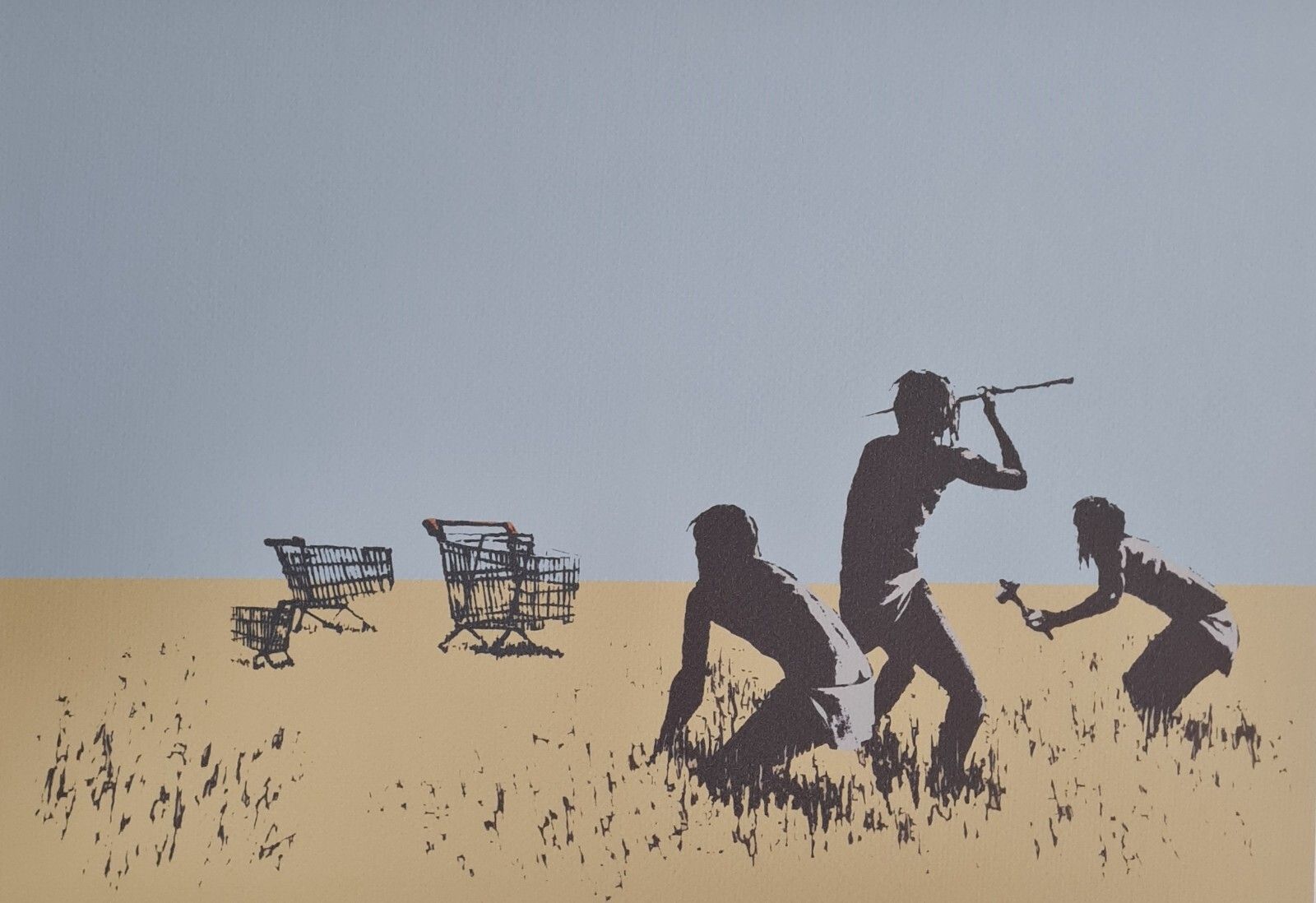 Banksy * Trolleys * 50x35 Cm * Lithografie * Kunstdruck * Limitiert # 59/60 photo furniture