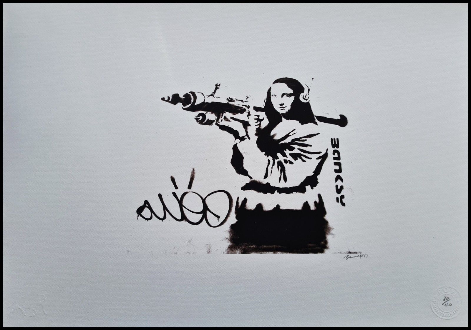 Banksy * Mona Lisa * 50 X 35 Cm * Lithografie * Kunstdruck * Limitiert # 80/150