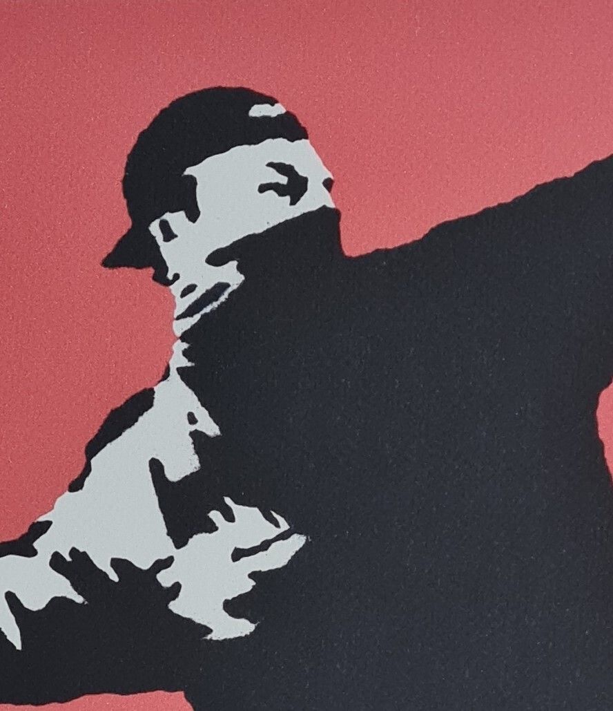 Banksy * Love Is In The Air * 50 X 35 Cm * Lithografie * Limitiert # XX/60 photo 1728.0