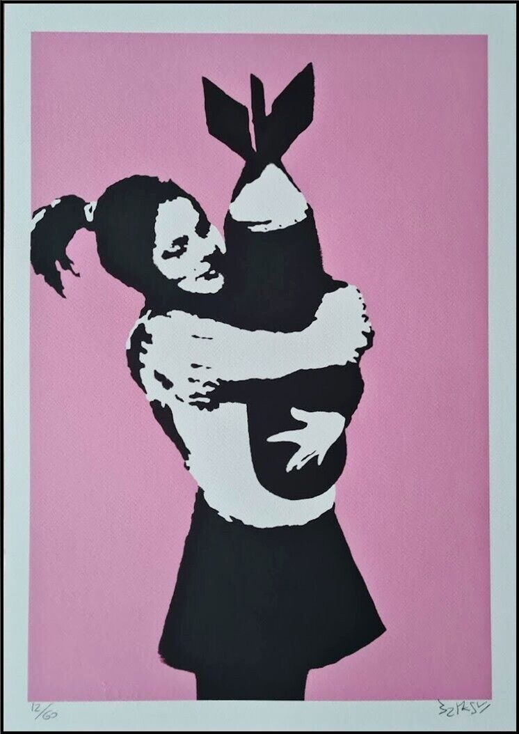 Banksy * Bomb Hugger * 50 X 35 Cm * Lithografie * Limitiert # 12/60