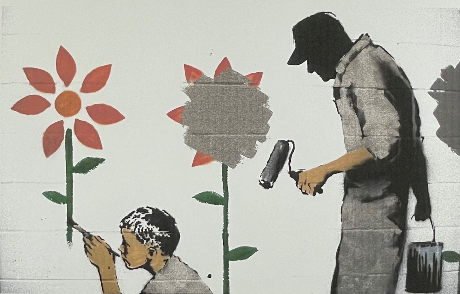 Banksy * The Gray Ghost * 70x50 Cm * Lithografie * Limitiert # 28/150 photo furniture