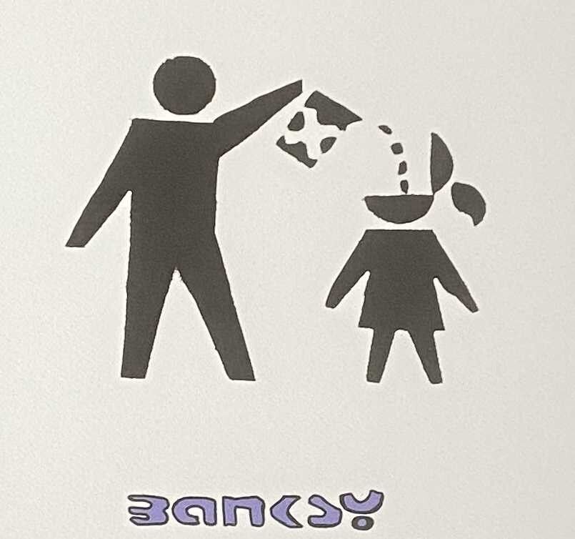 Banksy * Sin Título * 50x35 Cm * Litografía * Limitada # 17/250 photo furniture