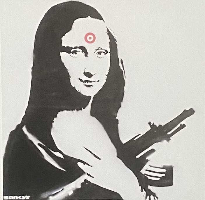 Banksy * Mona Lisa * 50x35 Cm * Lithografie * Limitiert # 23/250 photo furniture