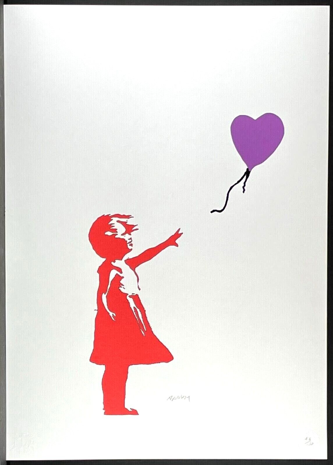Banksy * Girl With Balloon * 70 X 50 Cm * Lithografie * Limitiert # 48/150