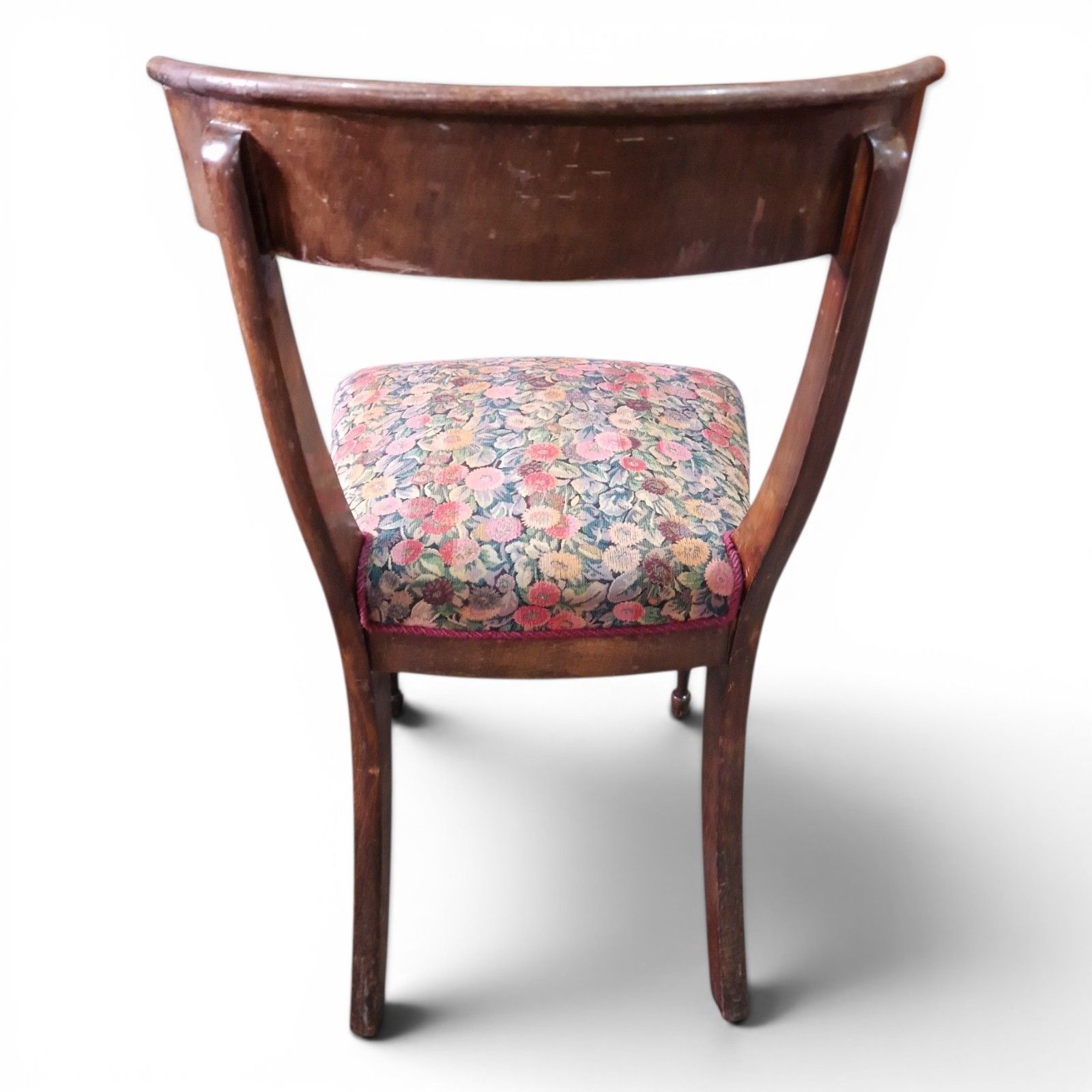 photo furniture Antique Victorian Bow Back Mahogany Dining Bedroom Occasional Chair 1 Of Pair