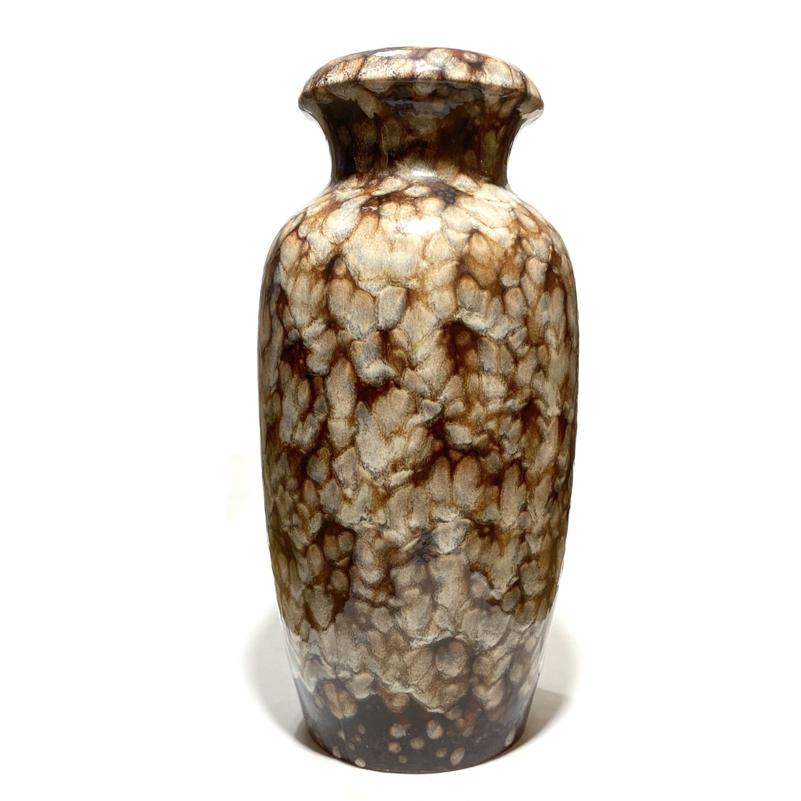 Scheurich Keramik 291 38 Floor Vase, Multicoloured Mottled Glaze, 1970s West German Pottery photo furniture