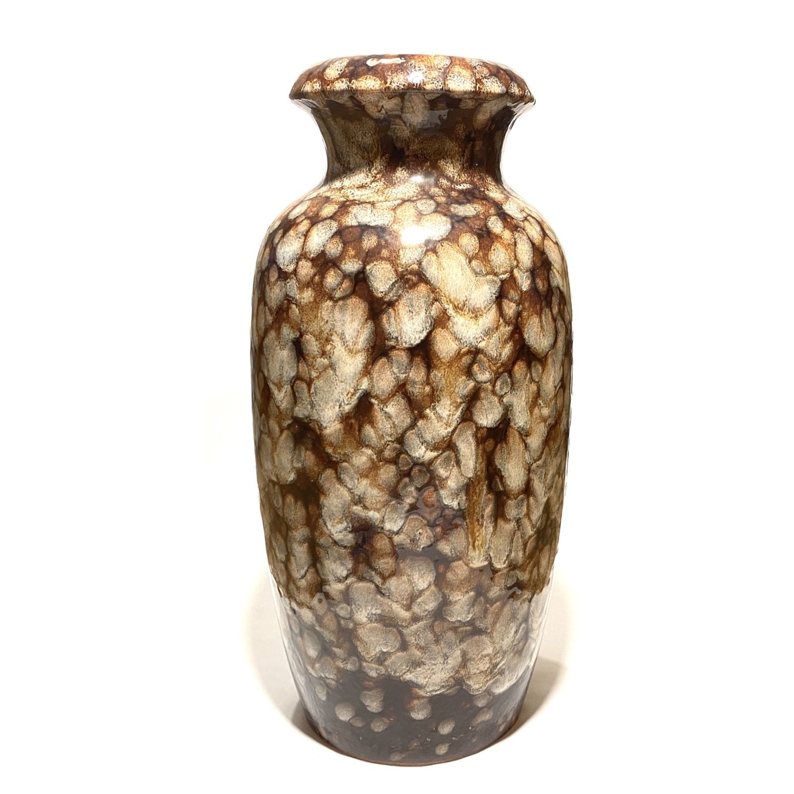 Scheurich Keramik 291 38 Floor Vase, Multicoloured Mottled Glaze, 1970s West German Pottery photo Home Decor