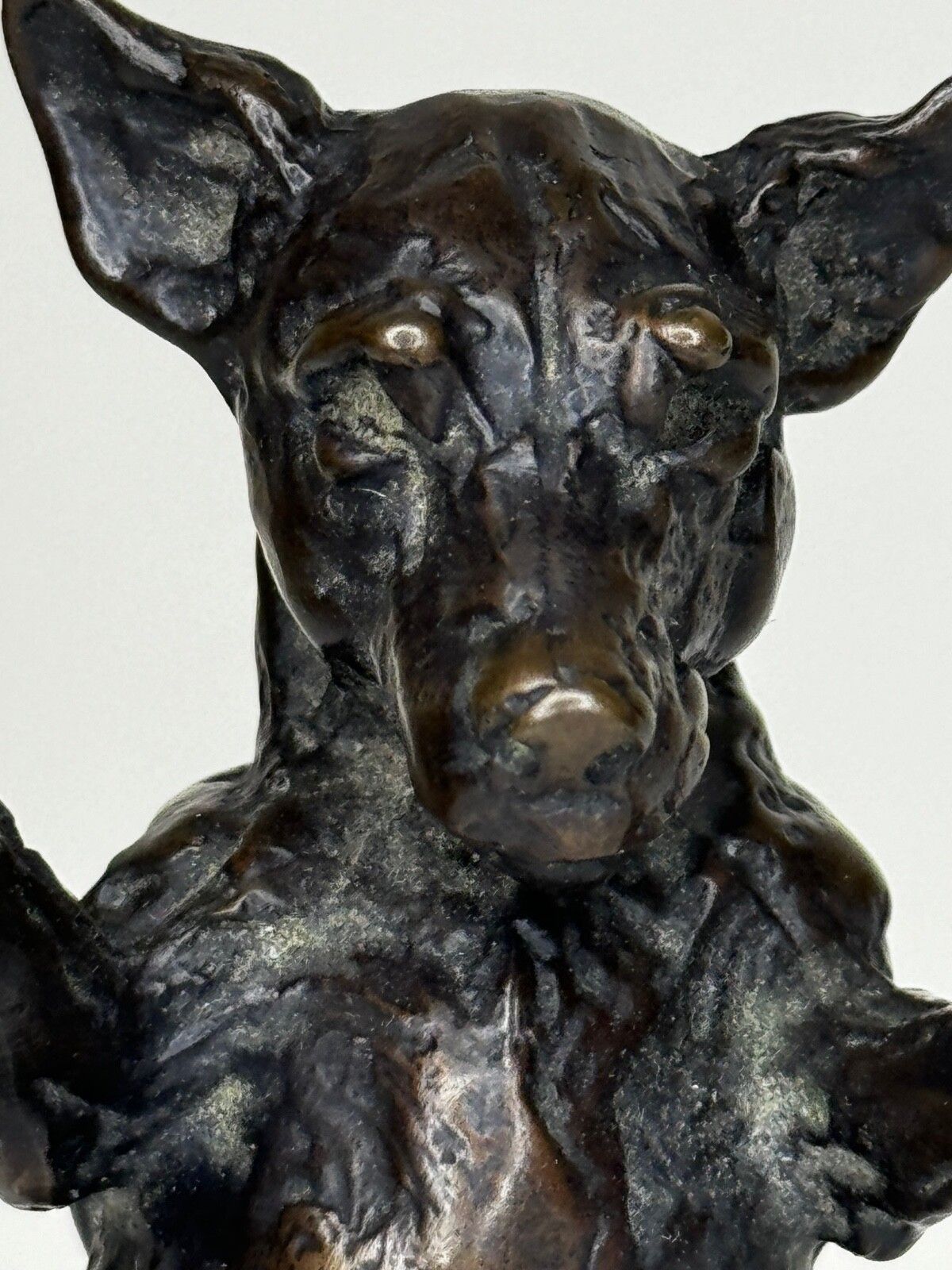 Standing Dog Jack Russell Patinated Bronze Sculpture By Lucy Kinsella photo for sale