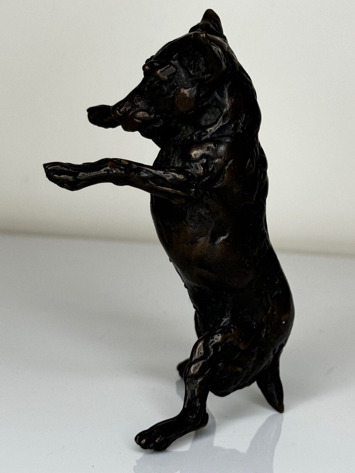 Standing Dog Jack Russell Patinated Bronze Sculpture By Lucy Kinsella photo 4800.0