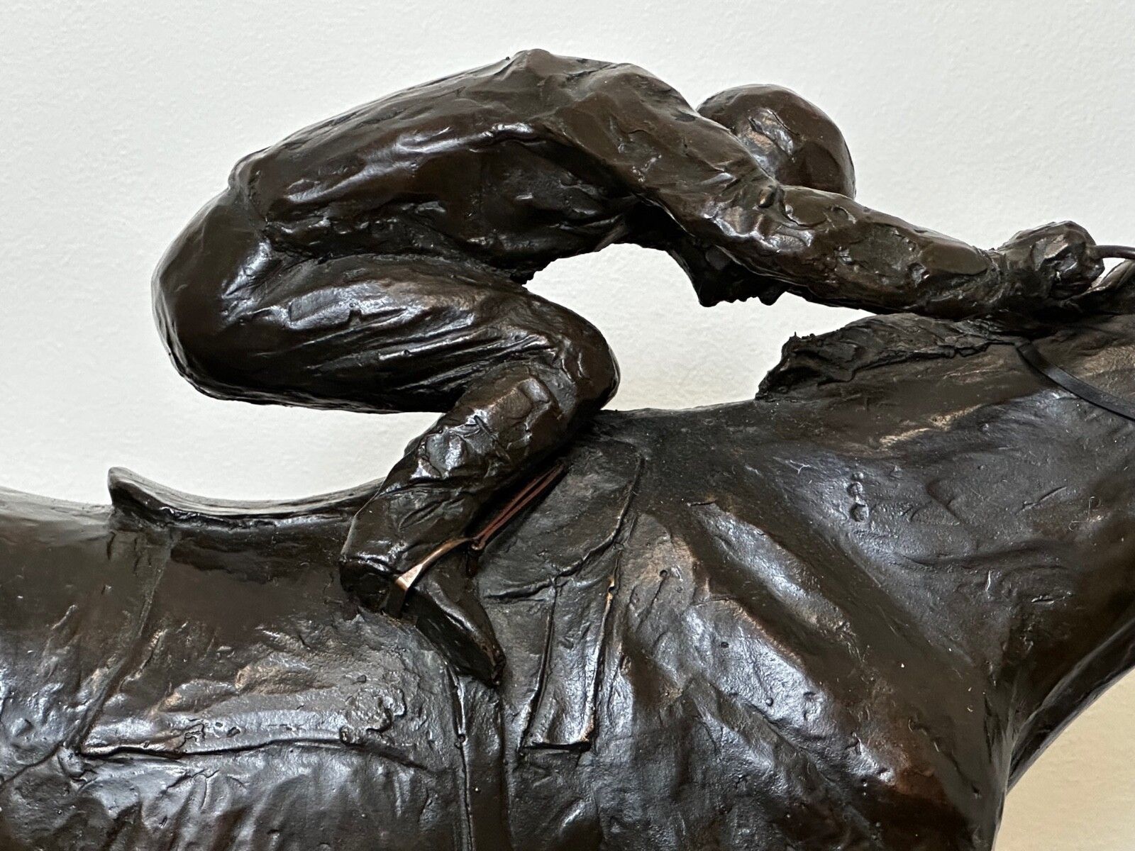 9500.0 Bronze Race Horse Dunfermline Jockey Willie Carson Sculpture By Phillip Blacker photo