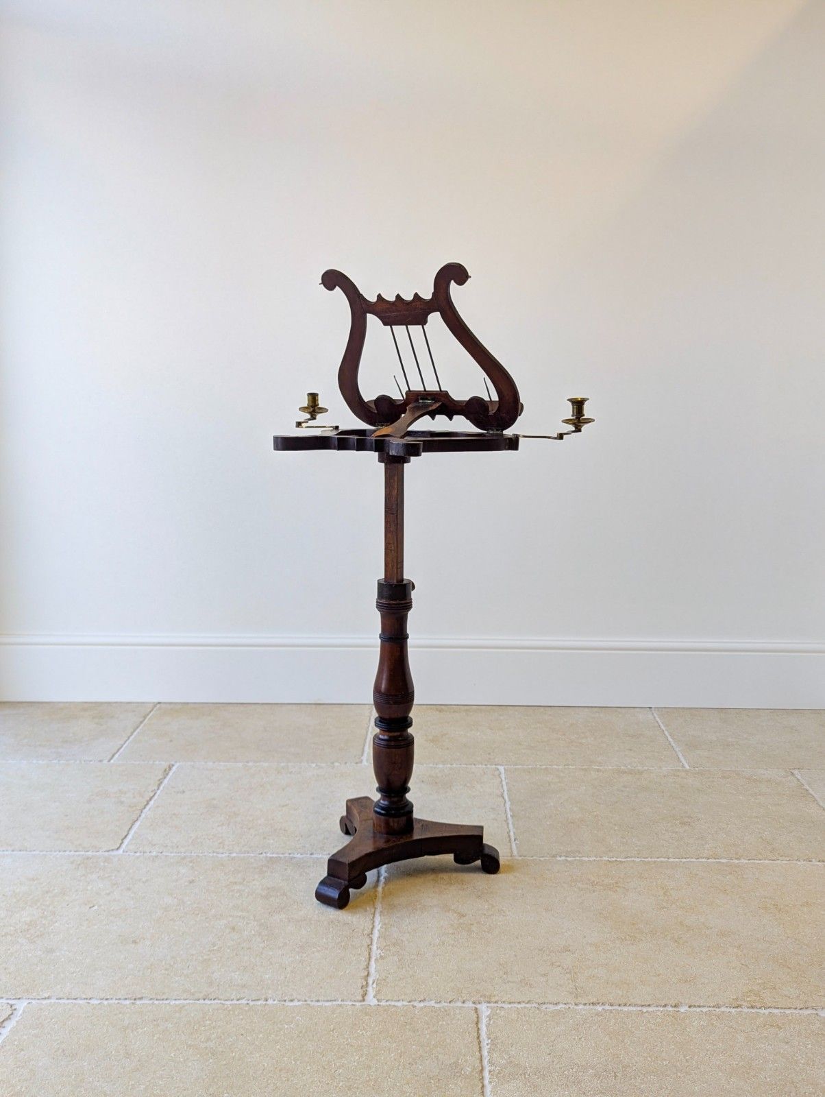 photo vinterior Antique William IV Mahogany Lyre Form Music Stand C.1830
