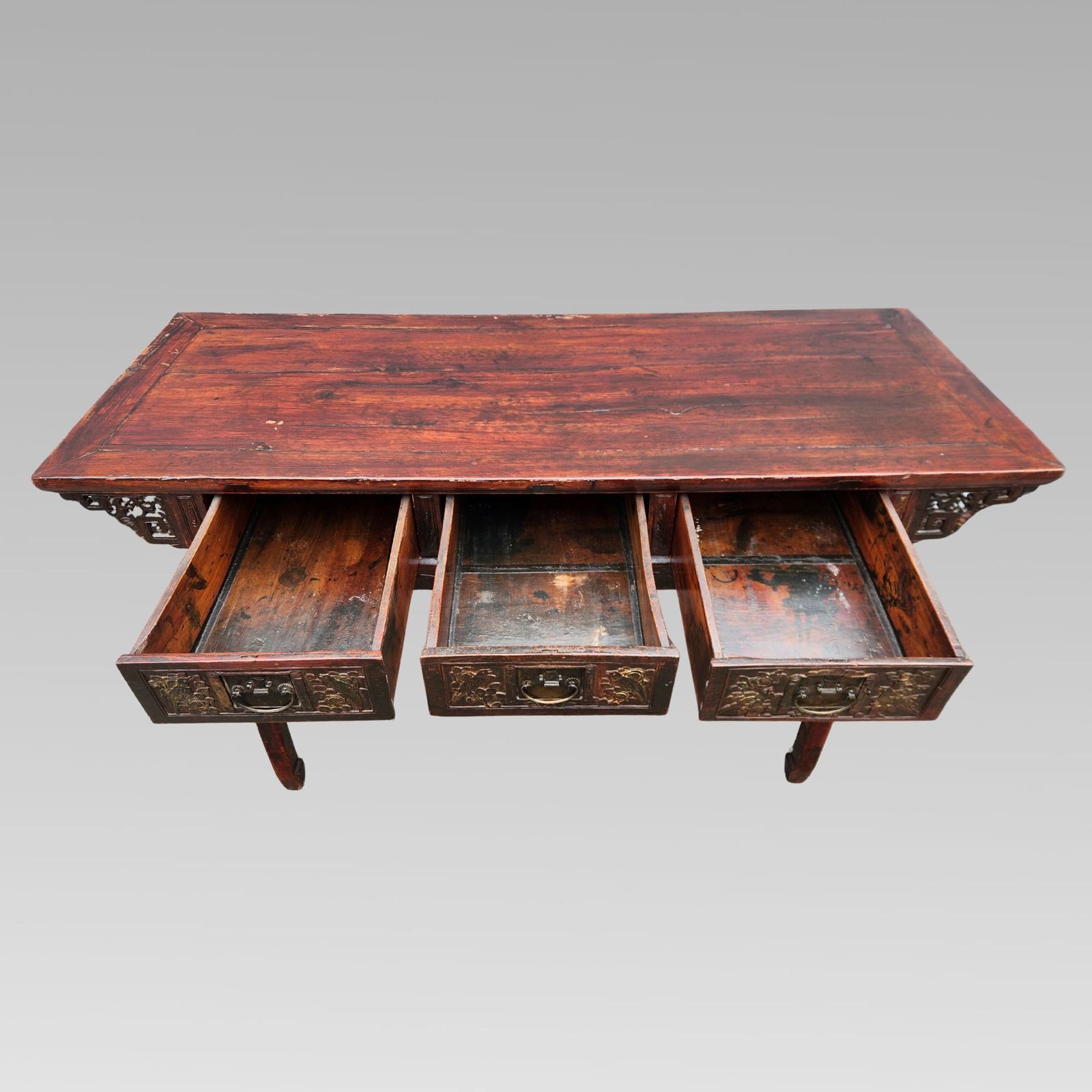 photo furniture Stunning Antique Chinese 19th Century Qing Dynasty Elm Altar Table Chinoiserie