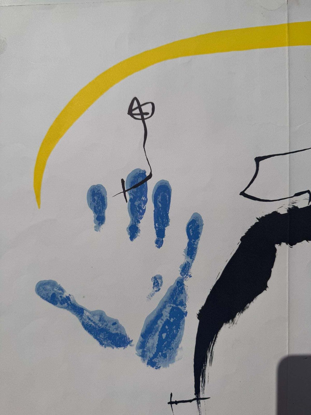 Miro, Jean. "Le Mains" Lithograph In Colours. Published In 1971 photo vinterior