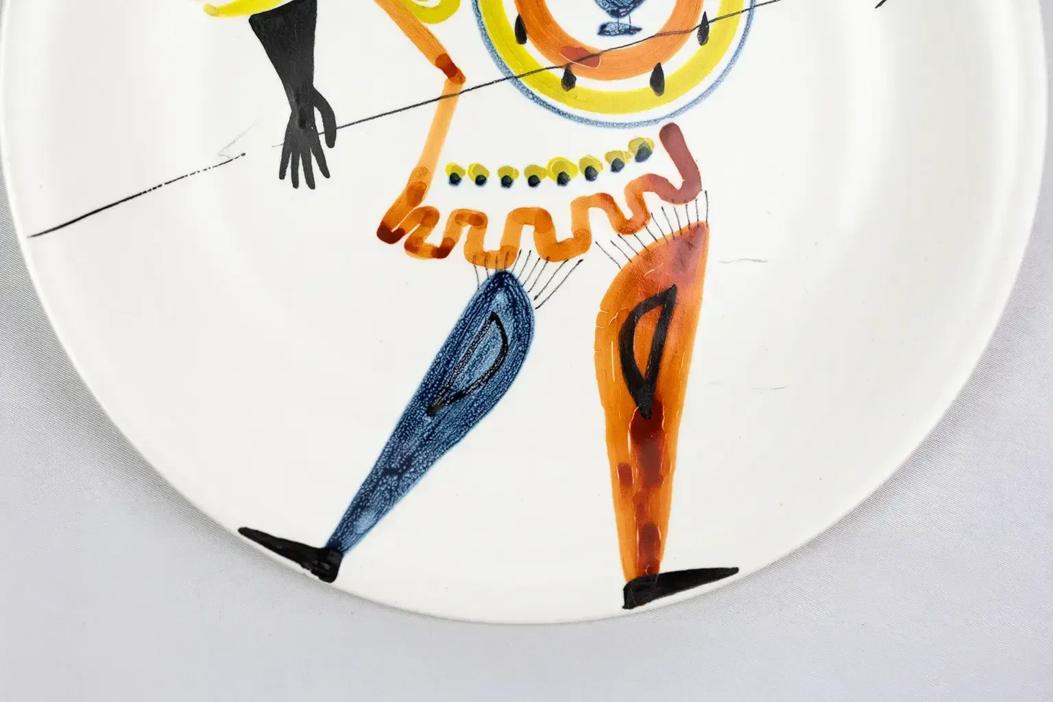 Glazed Earthenware Plate, Hoplite — Roger Capron, Vallauris, Circa 1955–1960 photo buy
