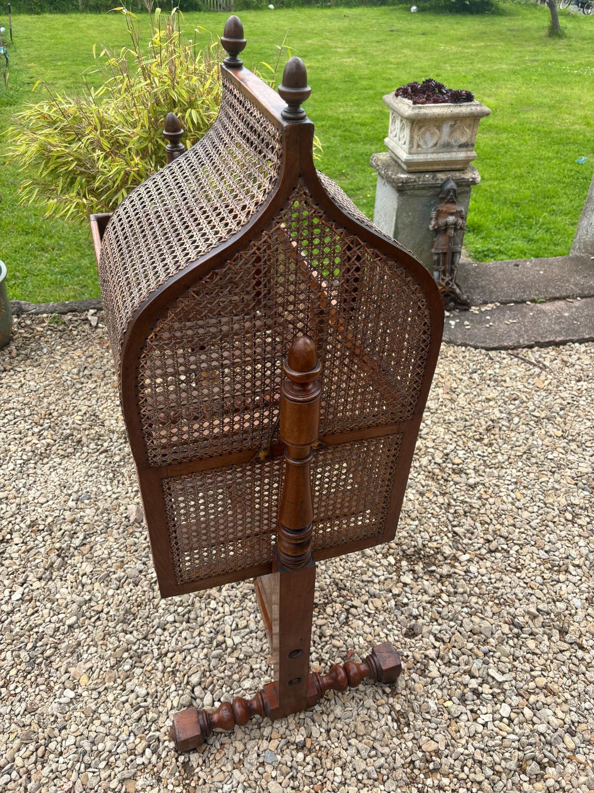 Antique William IV Mahogany And Rattan Rocking Crib. photo Home Decor