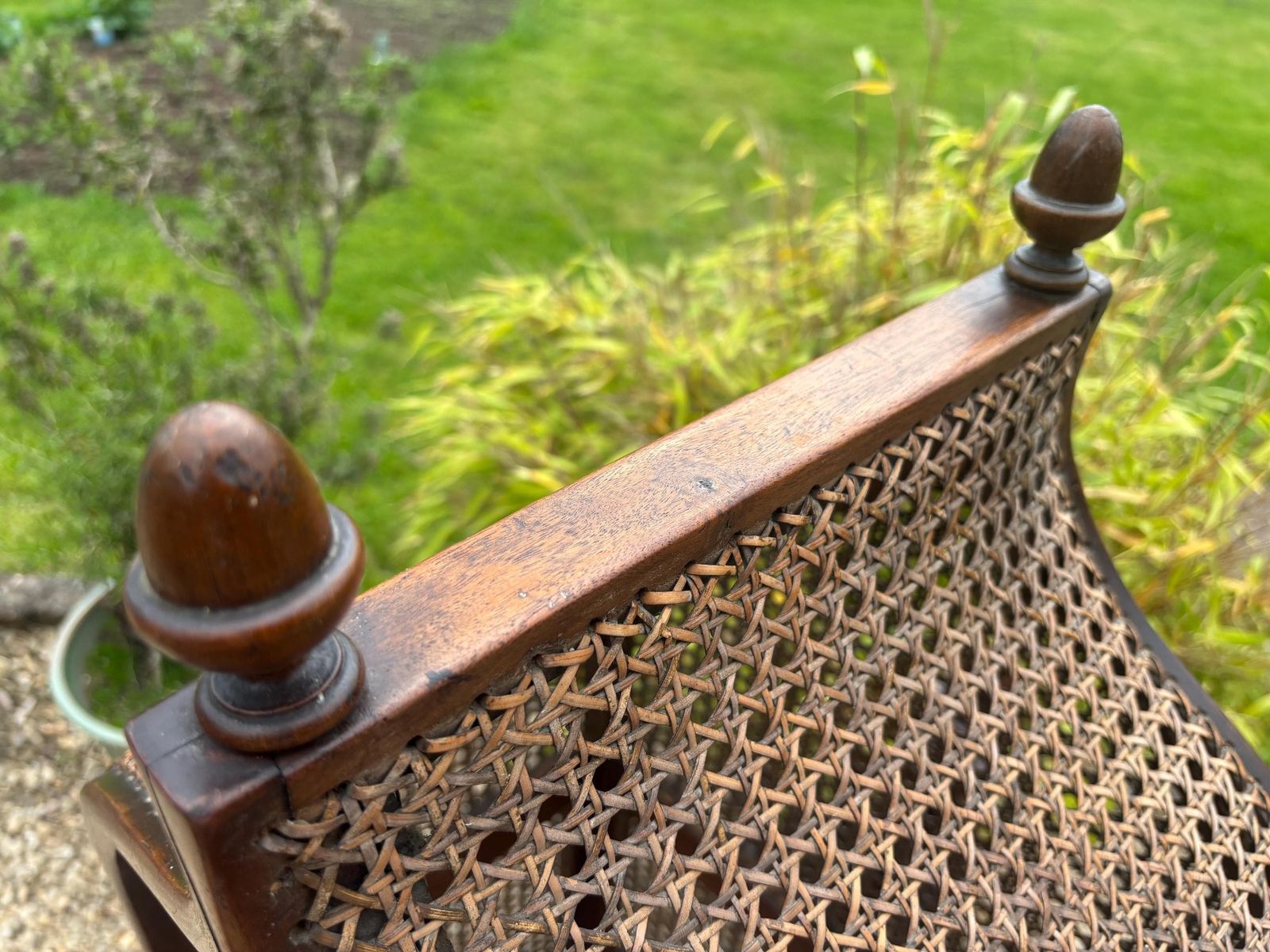 Antique William IV Mahogany And Rattan Rocking Crib. photo vinterior