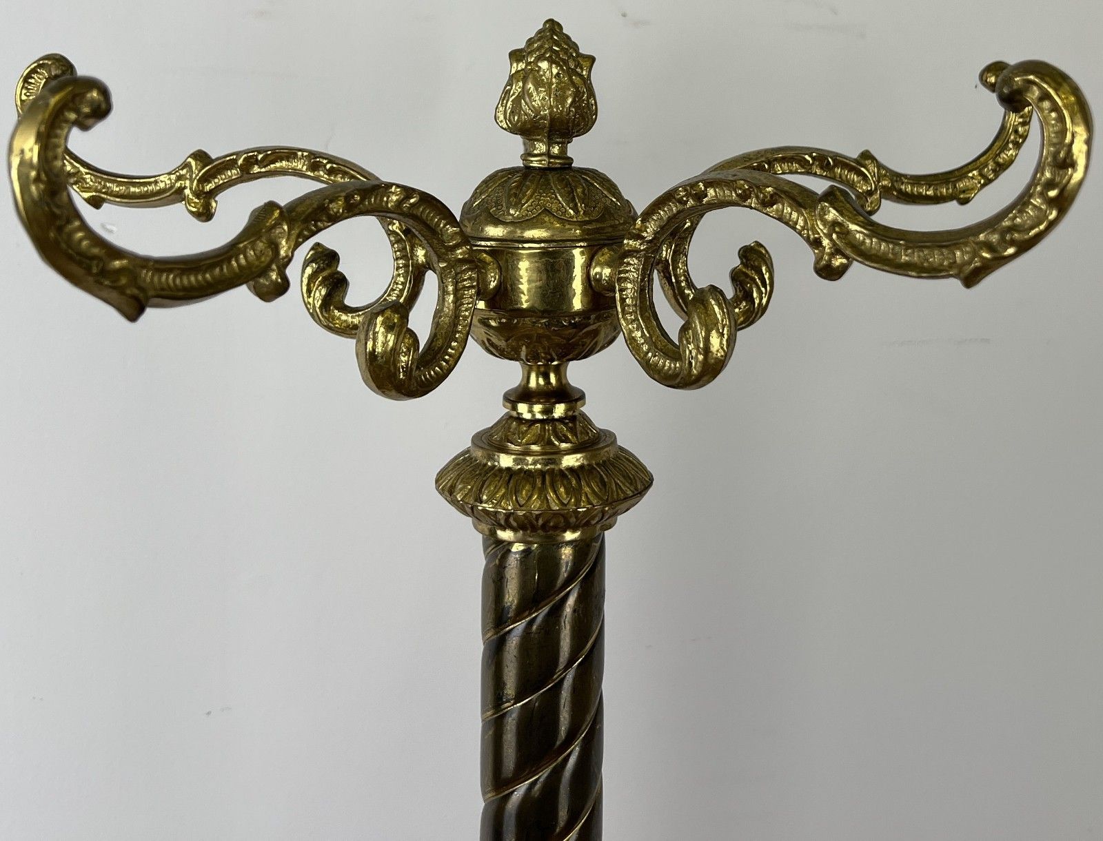 Standing Coat Hanger Vintage French Brass And Onyx 9 Hooks Coat Rack Lot 6075 photo Furniture