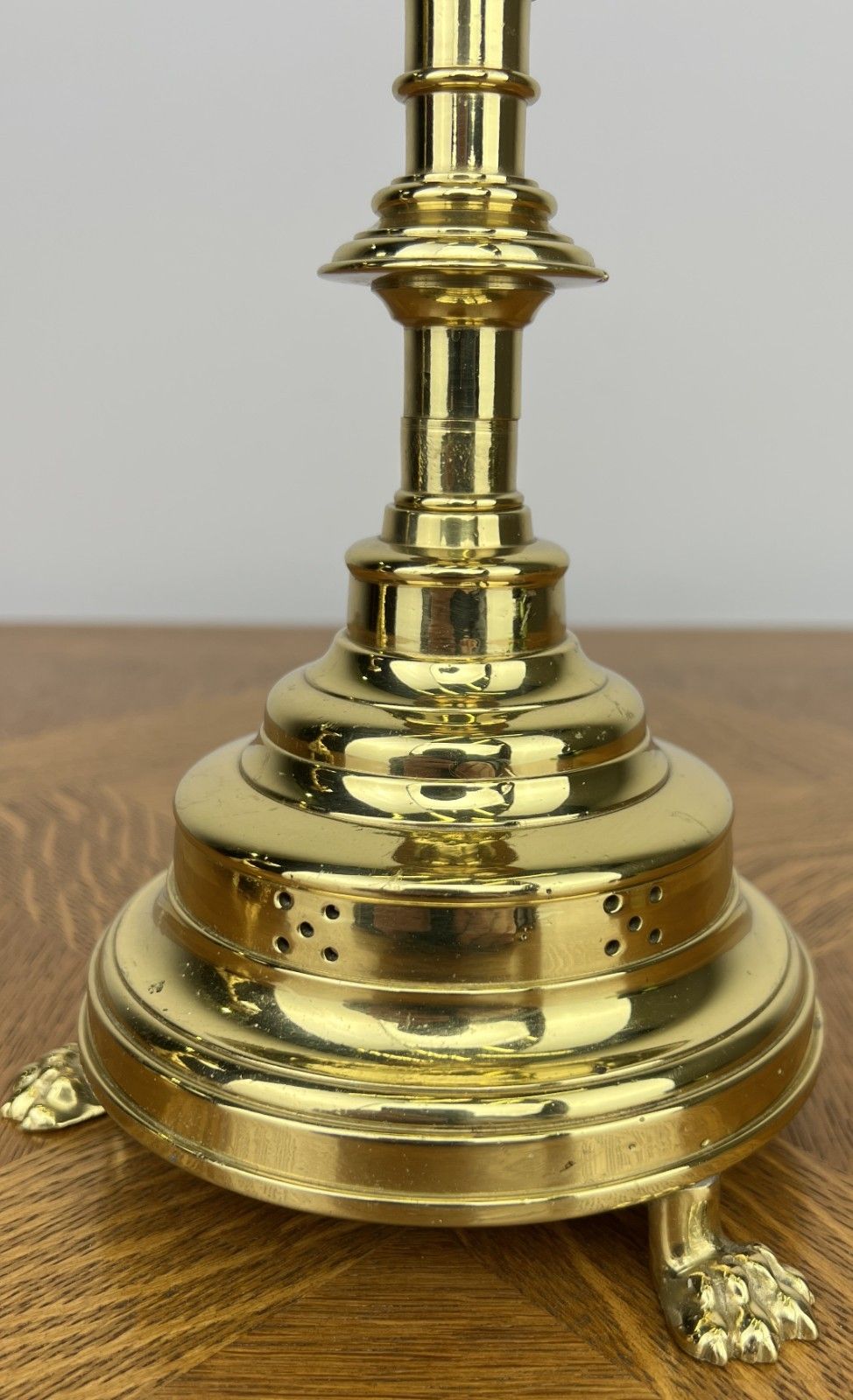 Pair Of Candle Holders Vintage French Style Brass Gold Candlesticks Lot 6030 photo vinterior