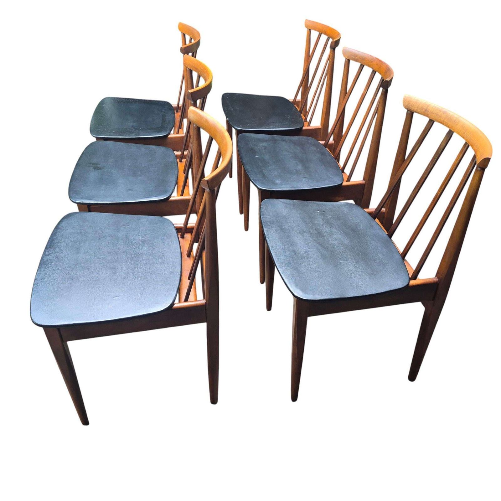 Set Of 6 Vintage Elliots Of Newbury Dining Chairs | Mid Century Teak Dining Chairs | Eon Dining Set | Retro Scandinavian Style Seating photo buy