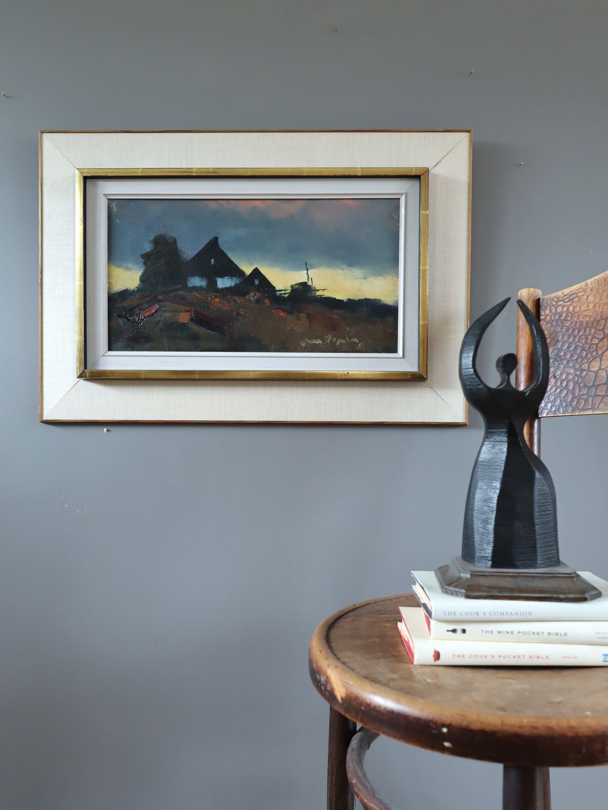Fading Light, olieverfschilderij, midden 20e eeuw photo vintage