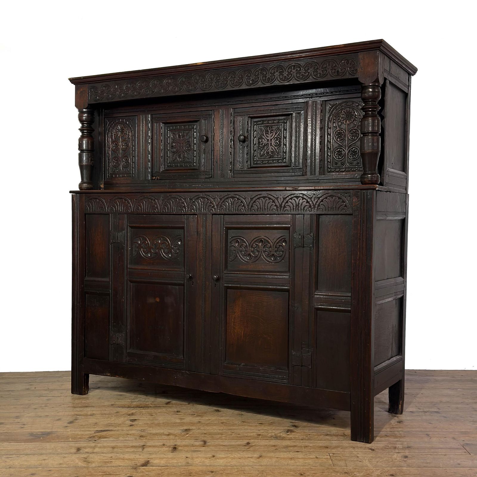 Antique 17th Century Oak Court Cupboard | Antique Cupboard | Storage Cupboard | Antique Storage | Vintage Furniture photo furniture