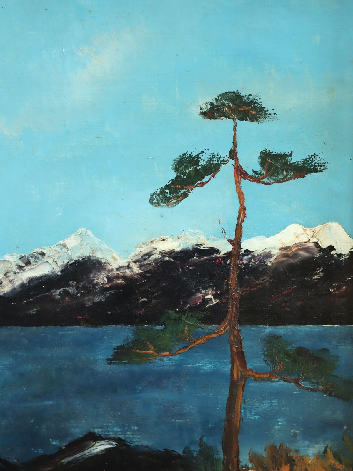 The Last Pine Oil Painting, Mid 20th Century photo Art