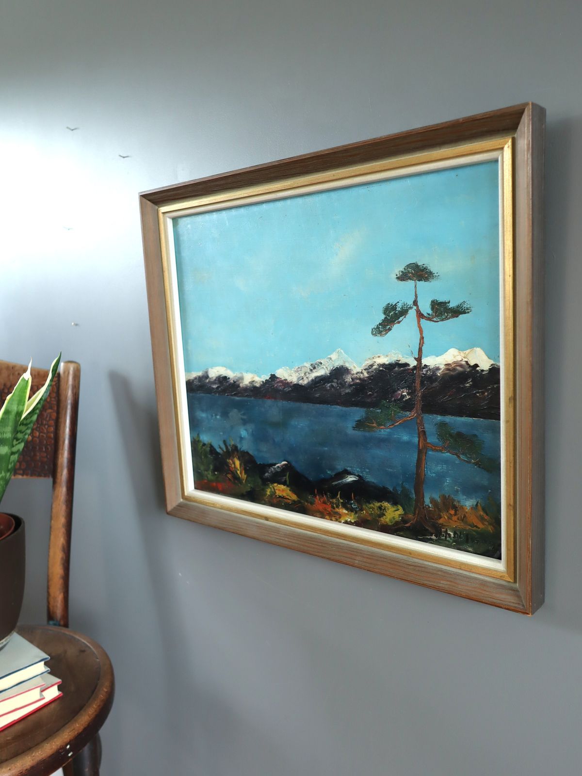 photo furniture The Last Pine Oil Painting, Mid 20th Century