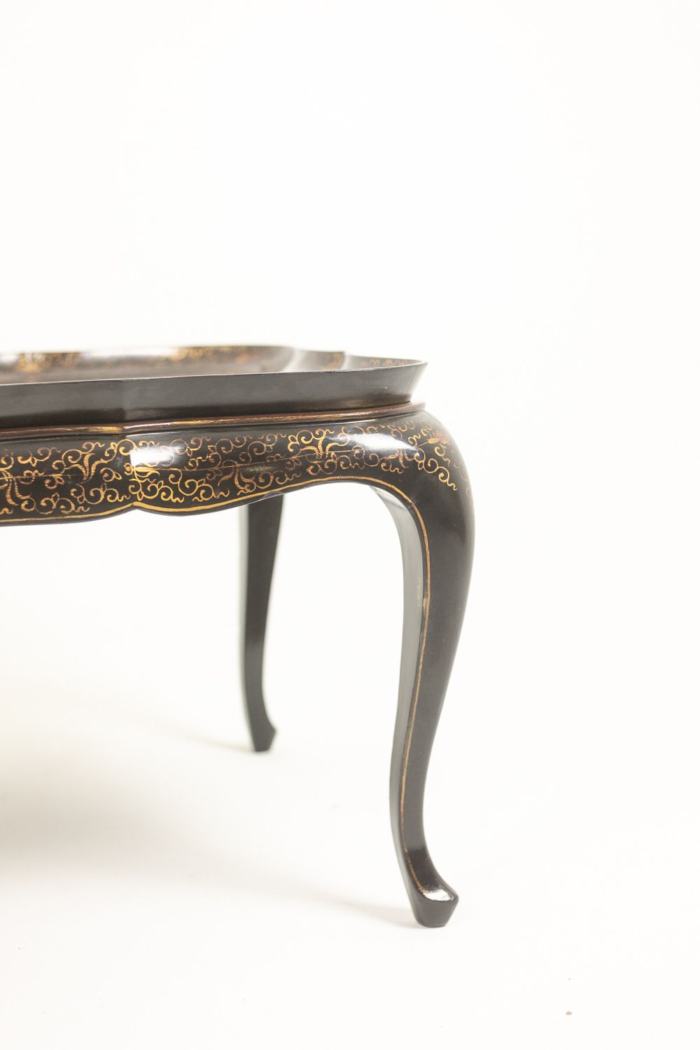 Coffee Table With A Removable Top, Made Of Red And Black Lacquered Wood. 1950s. photo buy