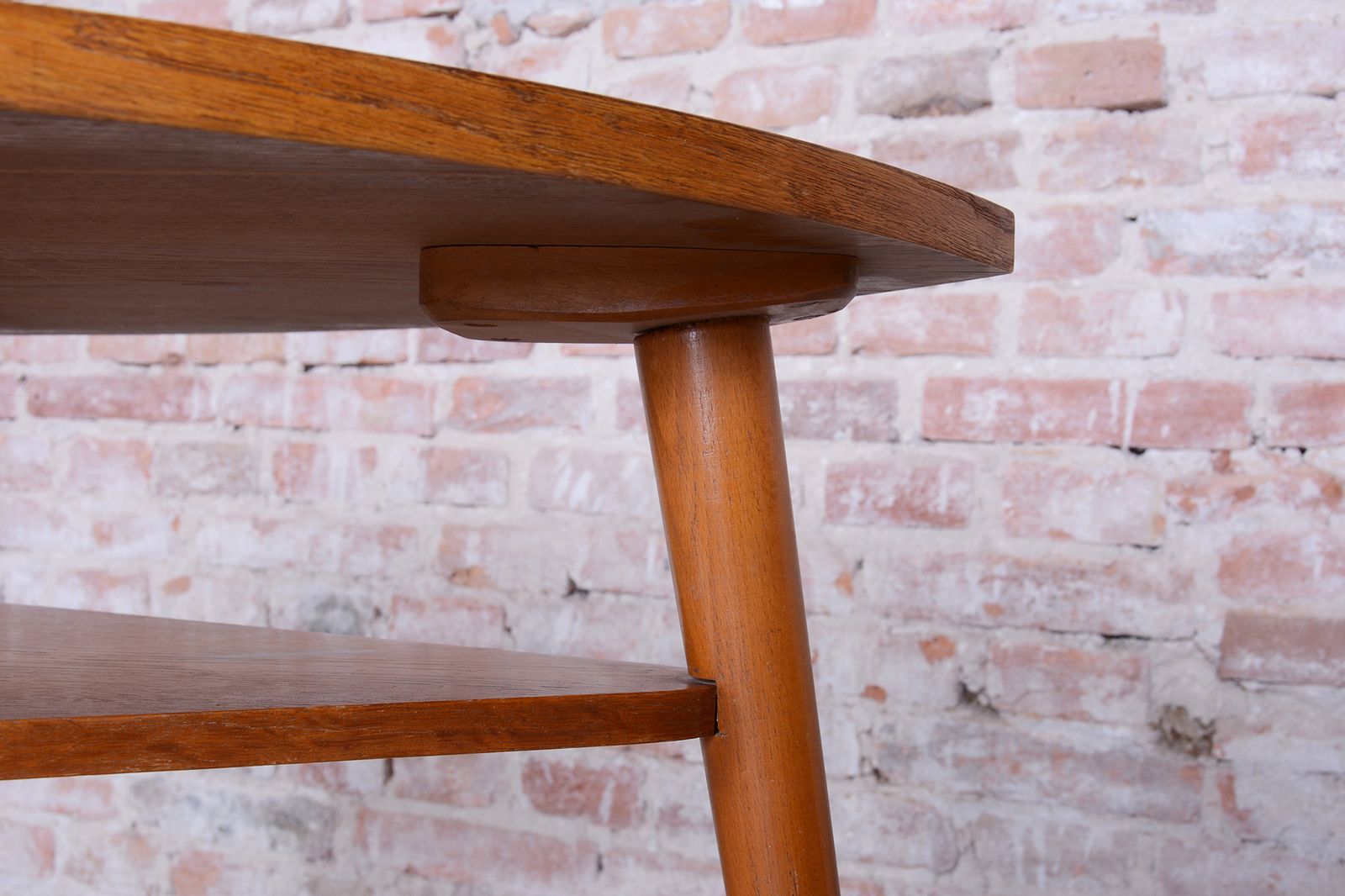 Restored Mid Century Small Wooden Table, By český Nábytek Np Jičín, Czech, 1950s photo 300.0