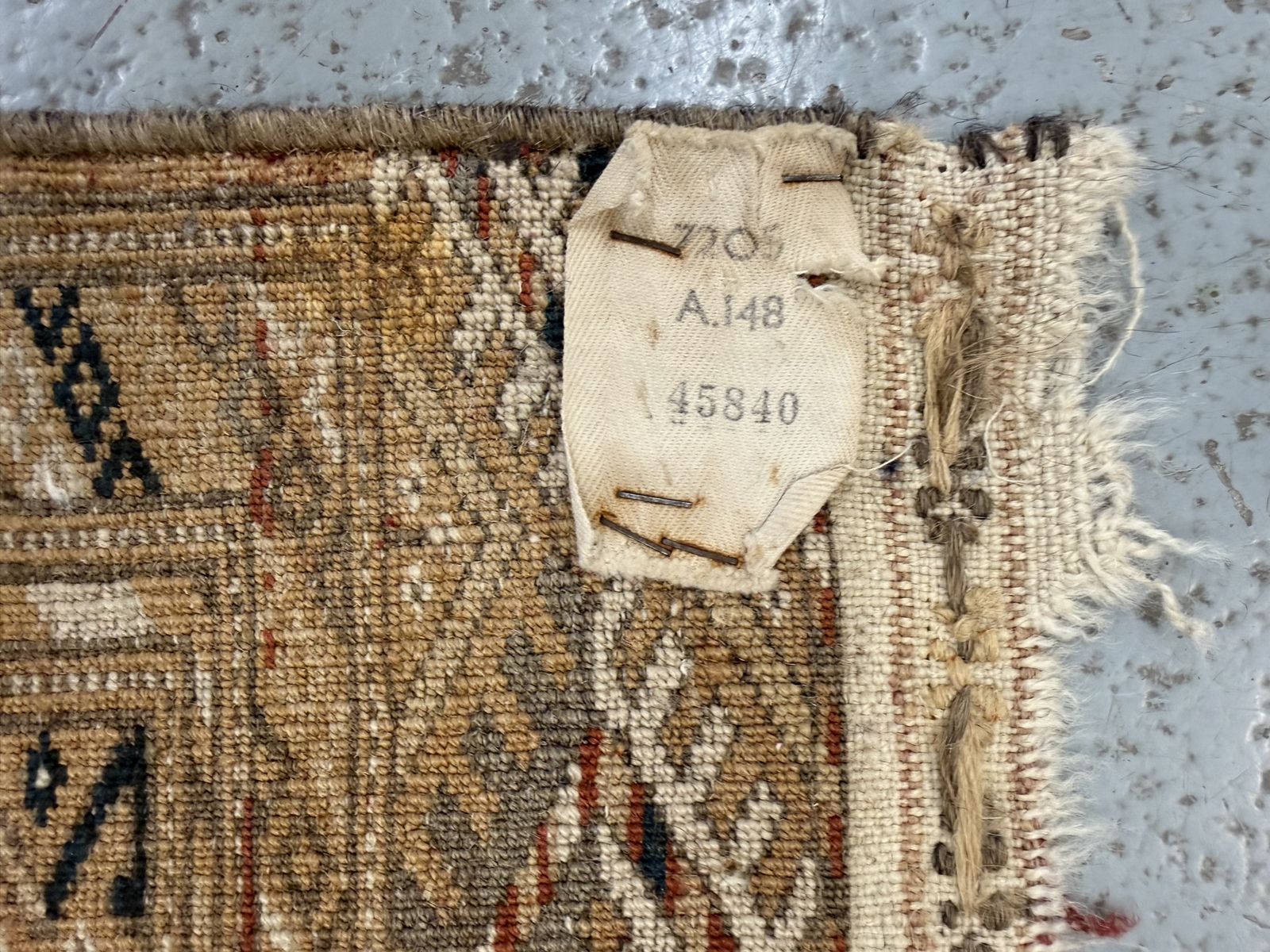 325.0 Mid Century Hand Knotted Afghan Bokhara Rug, Muted Earth Tones, photo