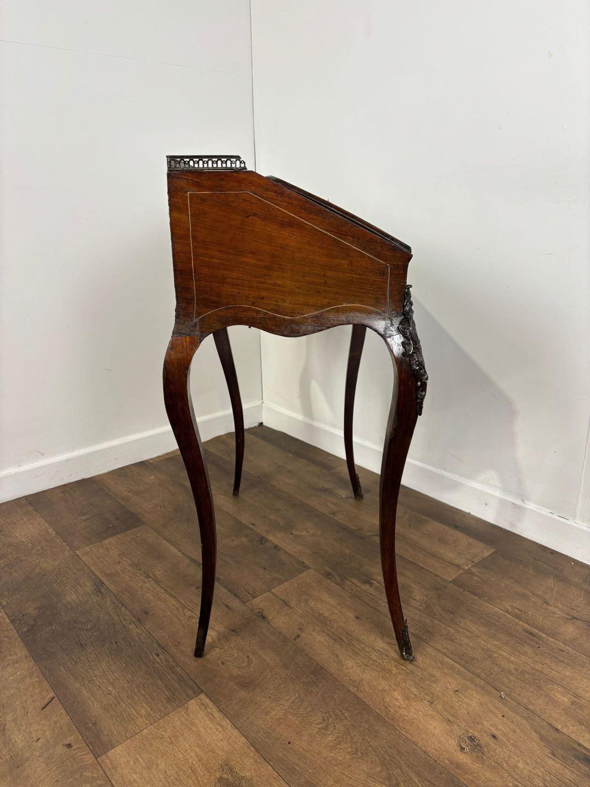329.0 Victorian Walnut Inlaid Ladies Writing Desk photo