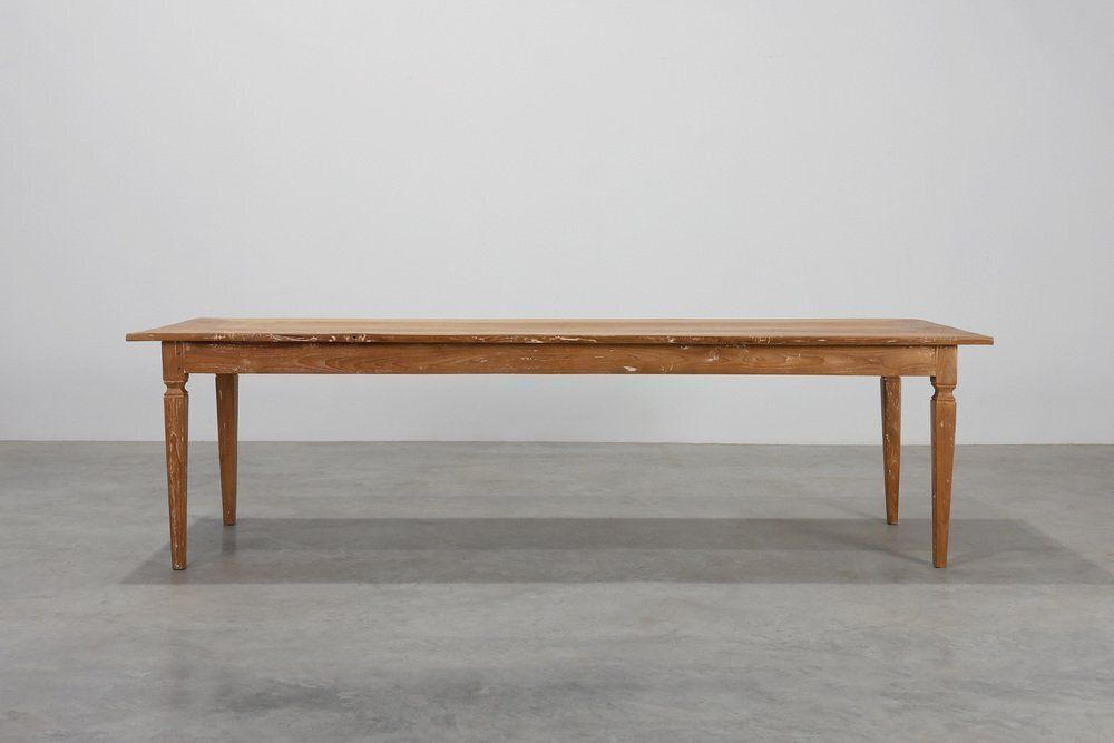 Large French Provincial Farm Table In Elm Wood, France, 1850 photo 7547.0