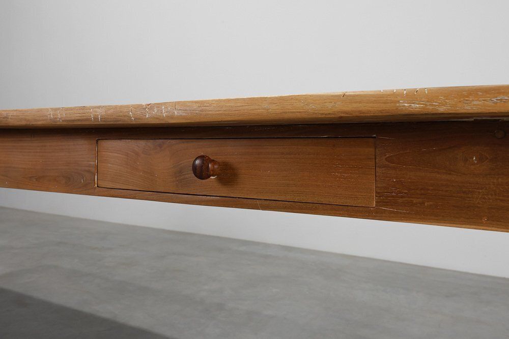 Large French Provincial Farm Table In Elm Wood, France, 1850 photo buy
