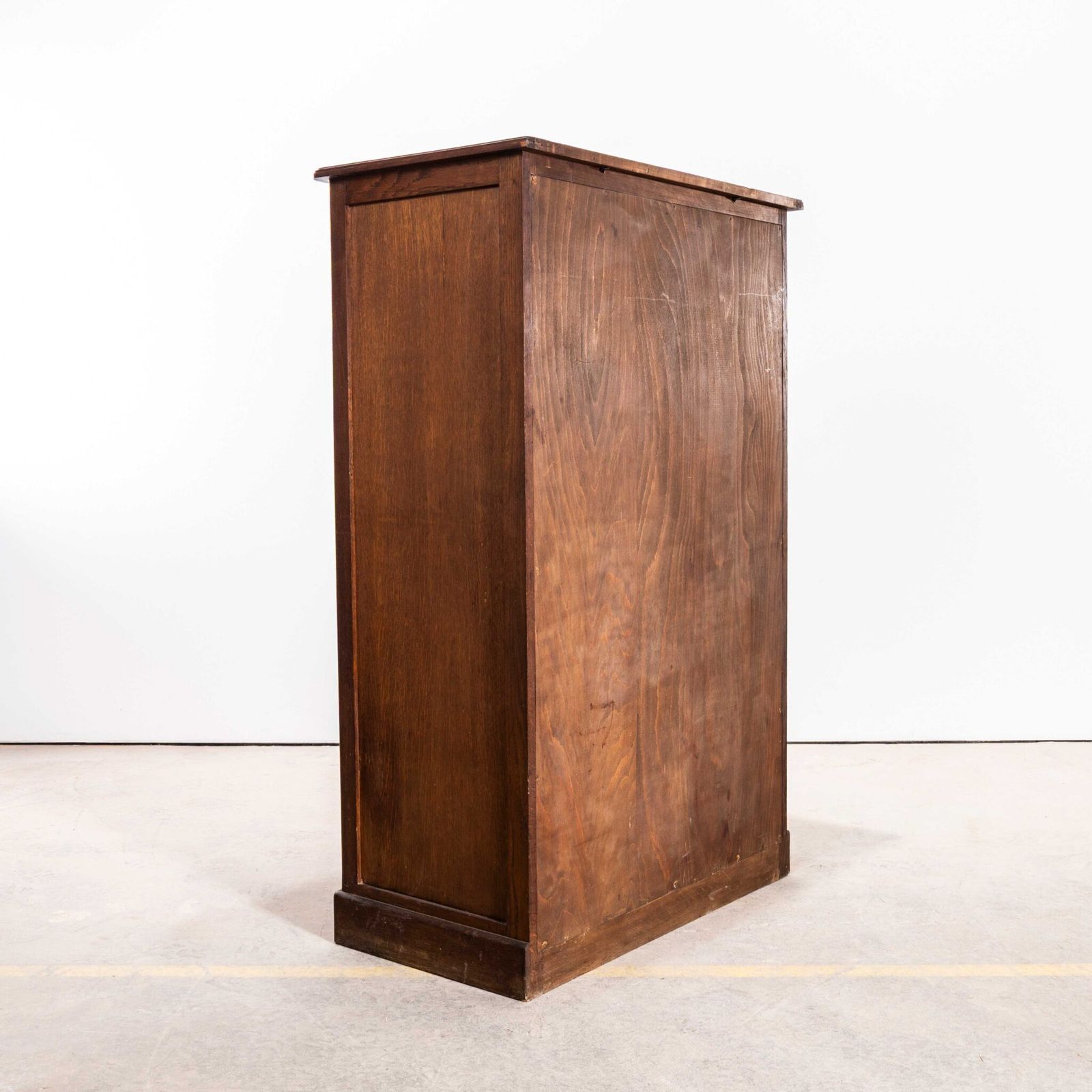 1940’s French Small Oak Atelier Tambour Cabinet photo 930.0