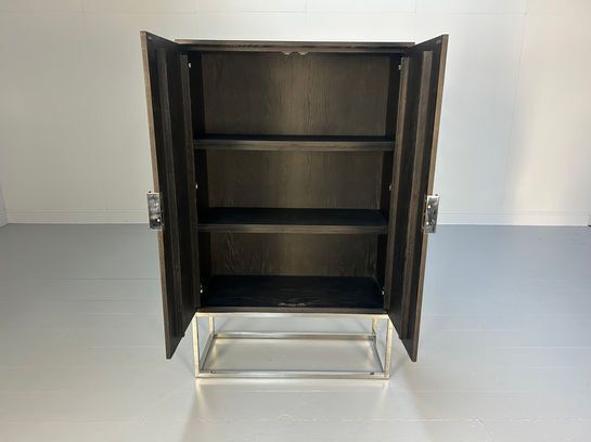 Home > Richmond "Blackbone" Black And Silver Tall Cabinet    Richmond "Blackbone" Black And Silver Tall Cabinet photo for sale
