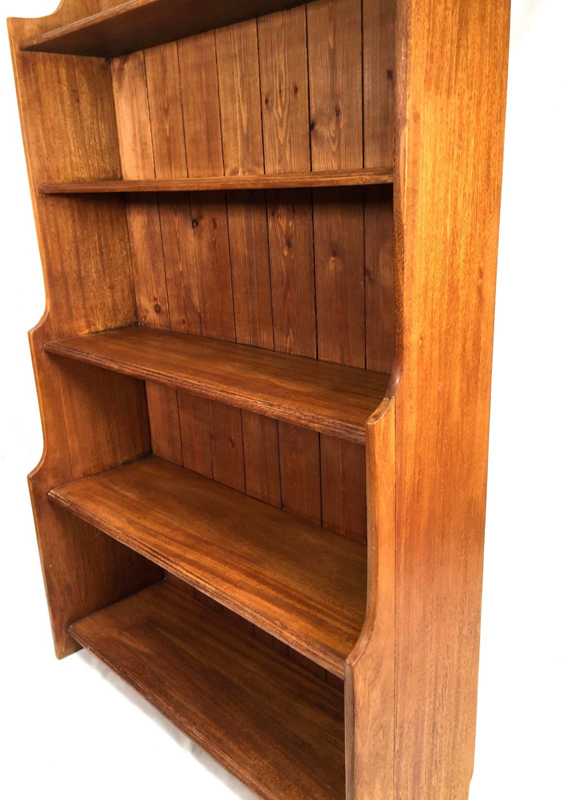 Antique Wooden Solid Pine Bookcase / Book Shelf Display Rack Freestanding C.1950 photo buy